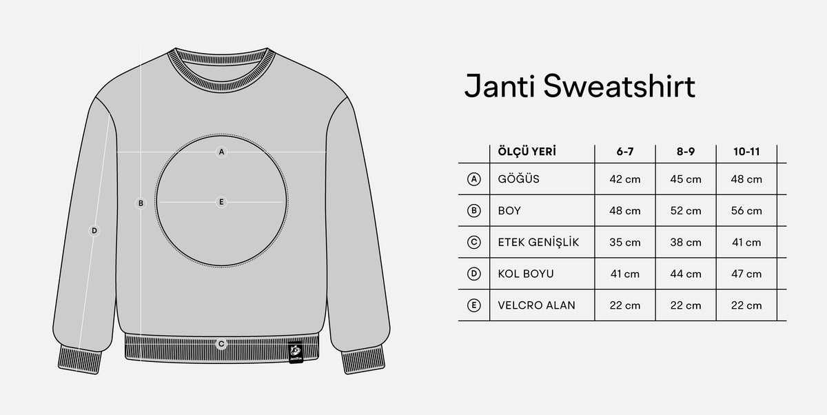 Beden Tablosu - Pembe Sweatshirt