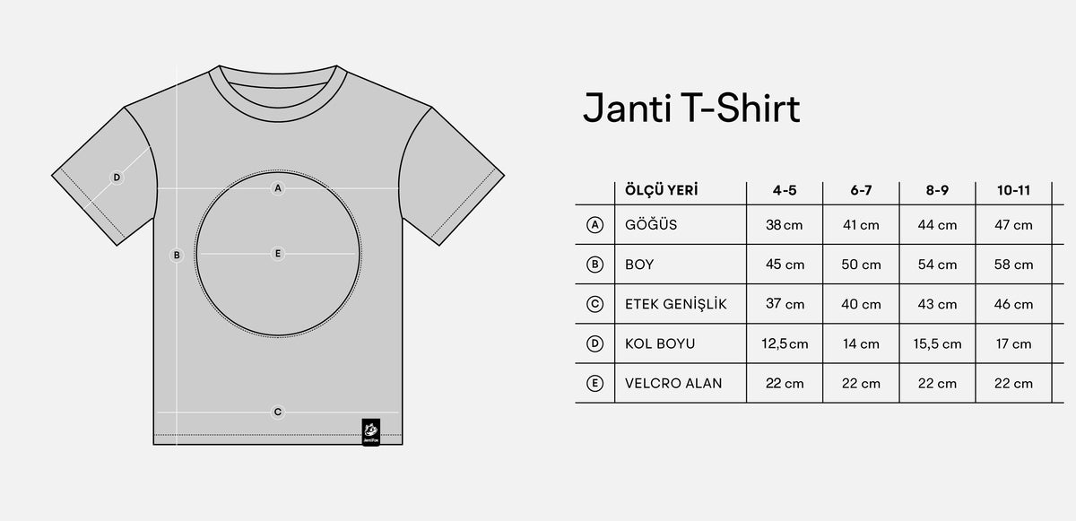 Beden Tablosu - Pudra Pembe Tshirt